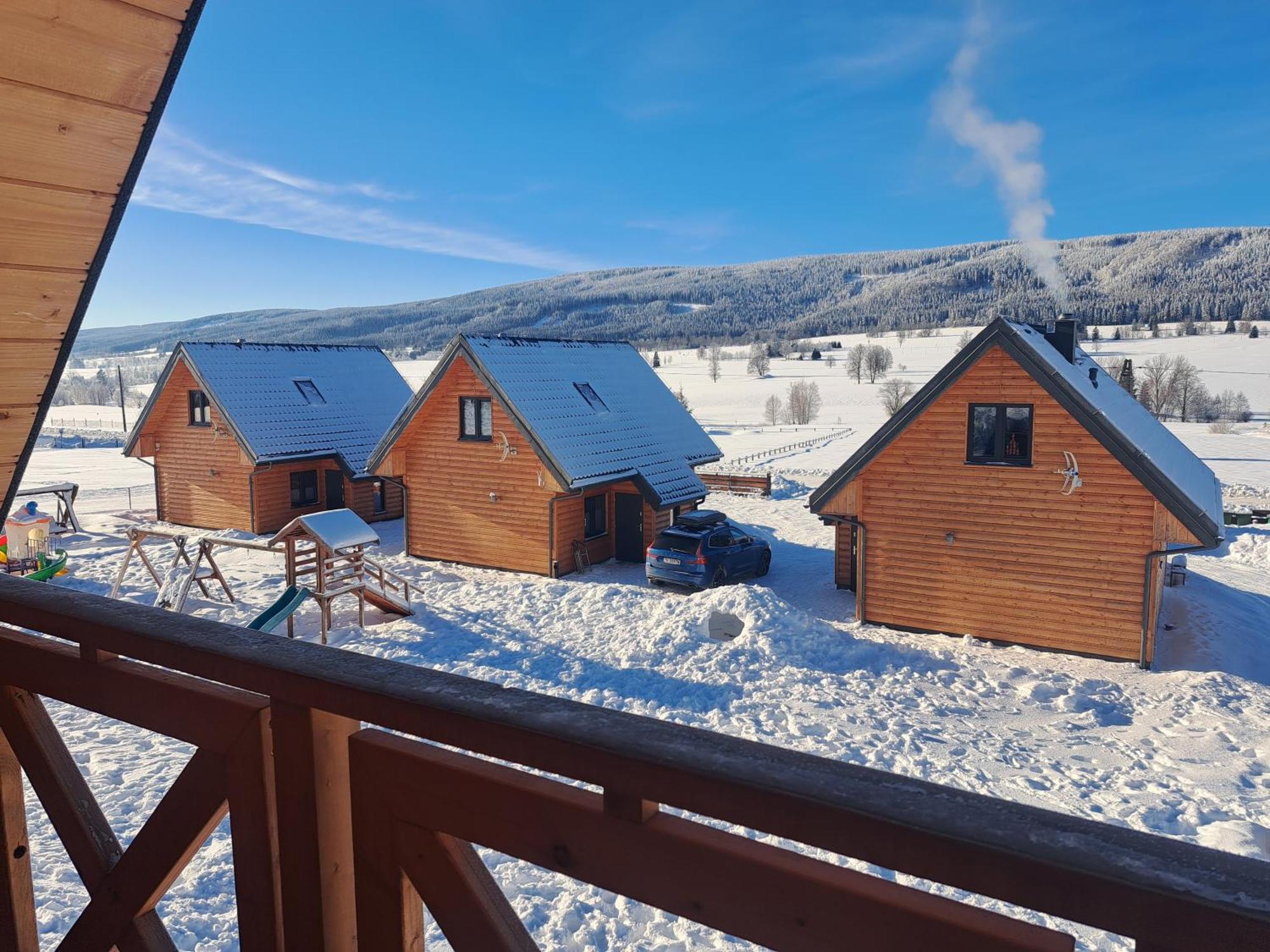 Osada Orlica Klimatyczne Domki Z Widokiem Na Gory I Termalnym Spa Sauna Jacuzzi 4 Km Od Zieleniec Ski Arena Lasowka المظهر الخارجي الصورة