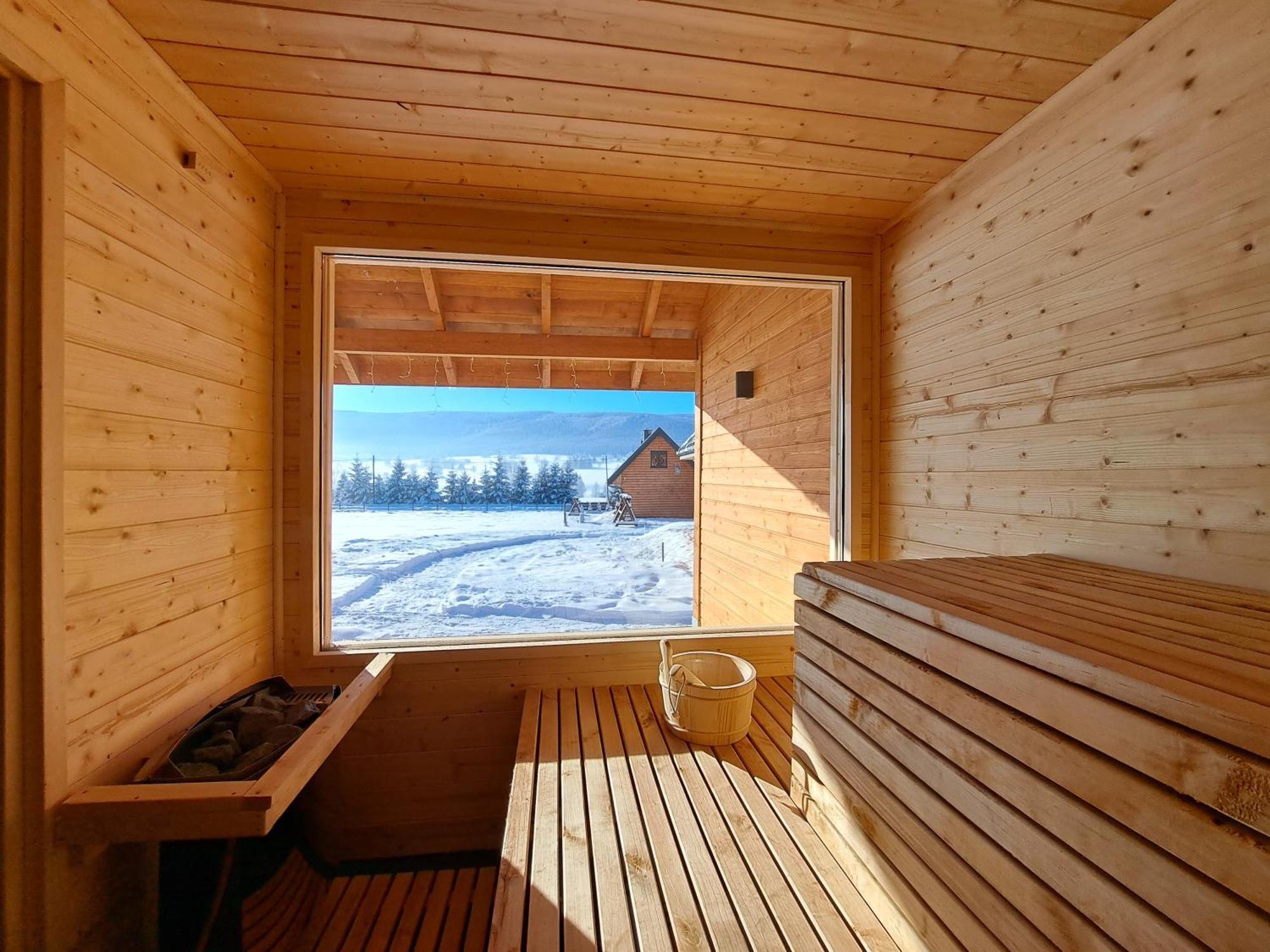 Osada Orlica Klimatyczne Domki Z Widokiem Na Gory I Termalnym Spa Sauna Jacuzzi 4 Km Od Zieleniec Ski Arena Lasowka المظهر الخارجي الصورة