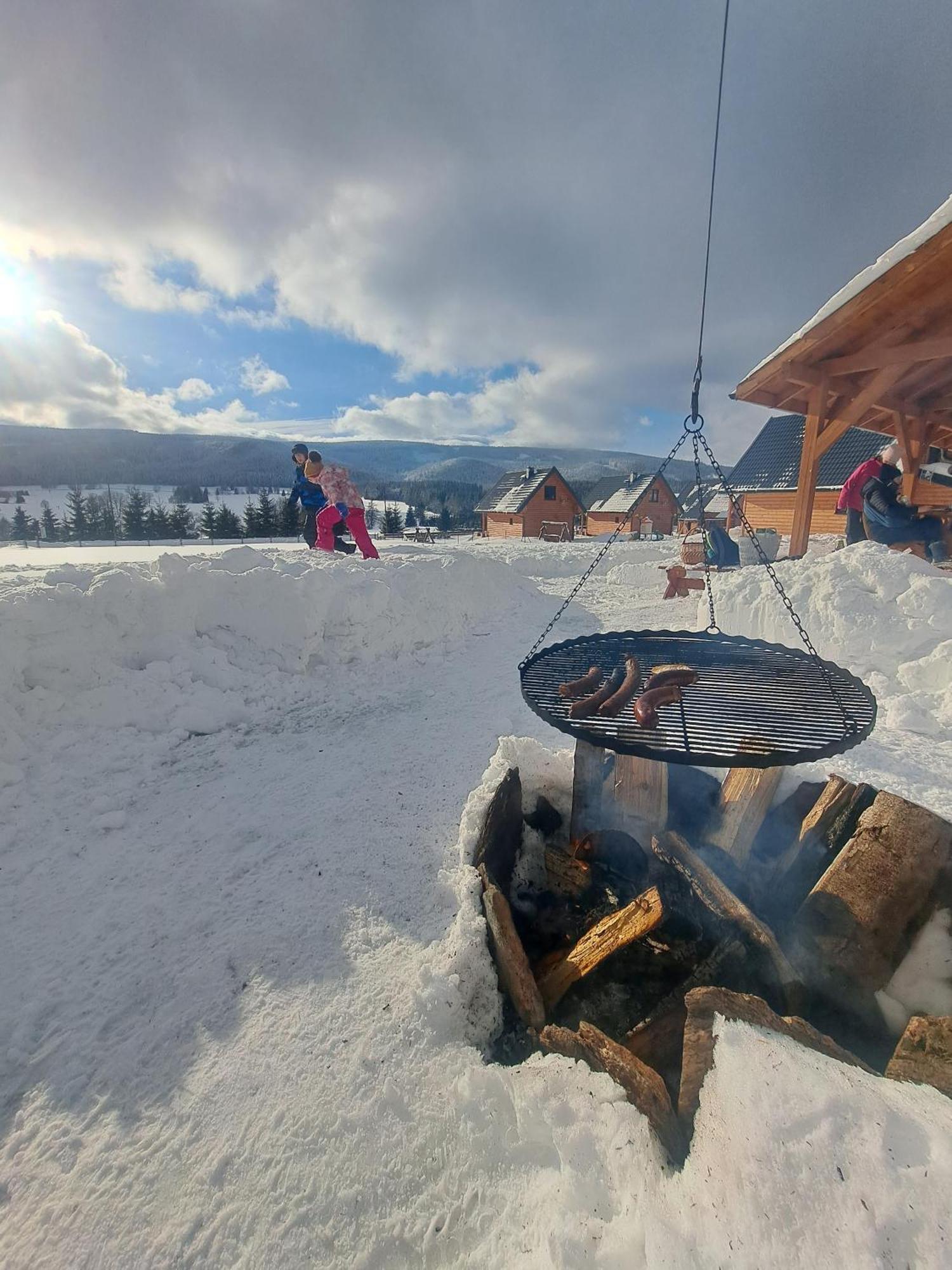 Osada Orlica Klimatyczne Domki Z Widokiem Na Gory I Termalnym Spa Sauna Jacuzzi 4 Km Od Zieleniec Ski Arena Lasowka المظهر الخارجي الصورة